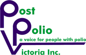Post Polio Victoria logo - a voice for people with polio.